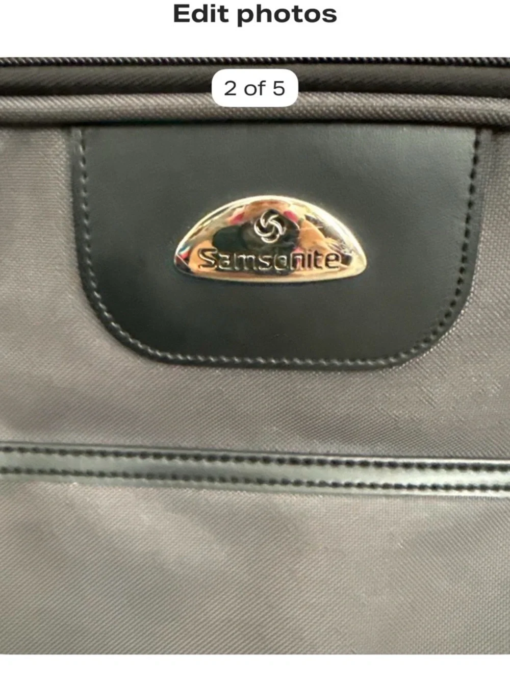 Samsonite Dark Gray Laptop Shoulder Bag with Black Strap
